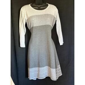 Jon & Anna Gray Tones Colorblock Sweater Dress Sz M
